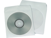 Q-Connect - Couverts für CD und DVD, mit Klarsichtfenster