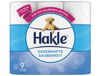 HAKLE WC-Papier Sagenhafte Sauberkeit 3-lagig, 9 Rollen
