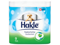 HAKLE WC-Papier Natürliche Sauberkeit 3 lagig, 9 Rollen