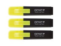 GENIE Textmarker 3er Etui gelb