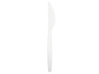 Couteaux en plastique, 17cm, blanc