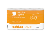SATINO Haushaltsrollen HiCycle 3-lagig, 4 Rollen