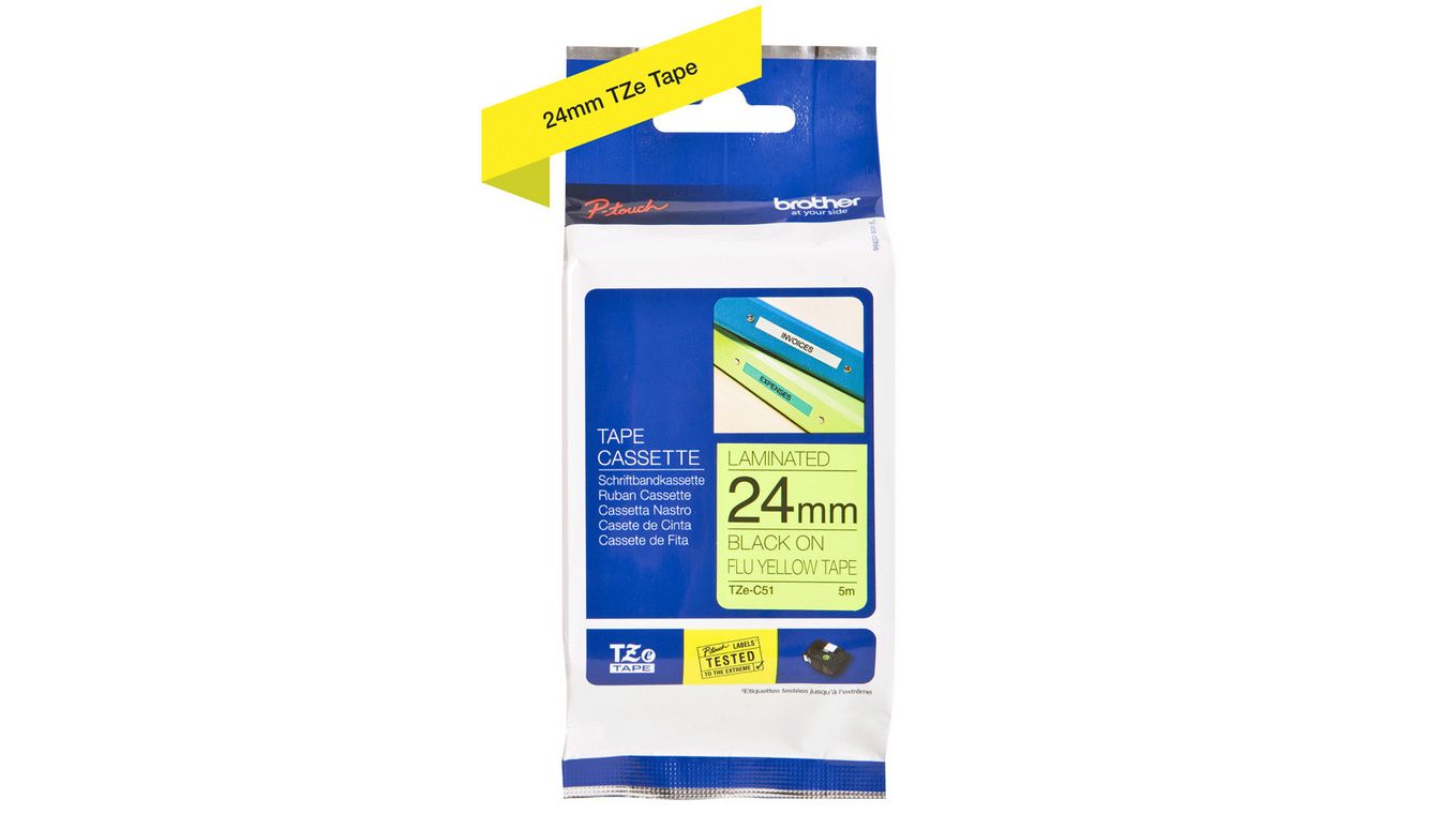 Ruban pour étiqueteuses TZe211 - 6 mm - Ecriture noire/support blanc