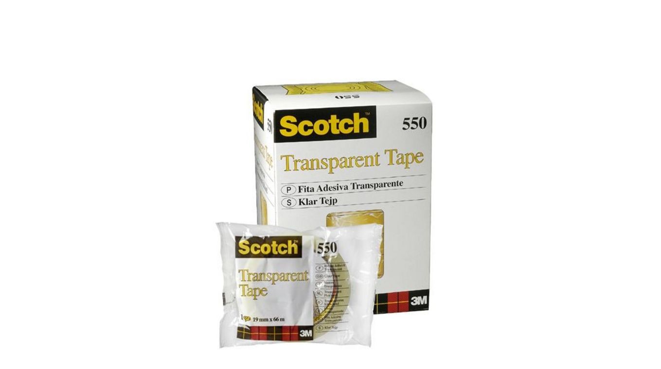 Scotch 550 Transparent Tape 3M en rouleau 19 mm x 33 m
