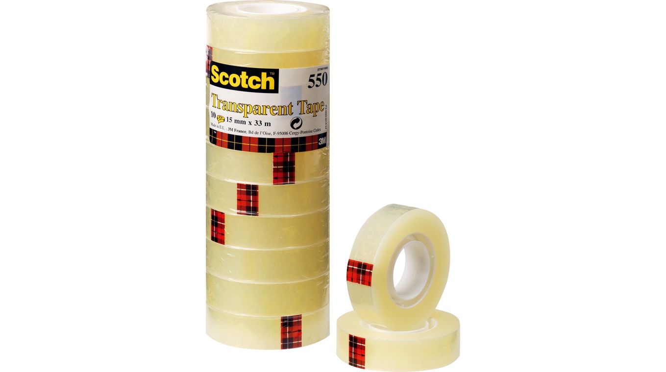 Scotch dérouleur de ruban adhésif C38, ft 19 mm x 33 m, avec 3